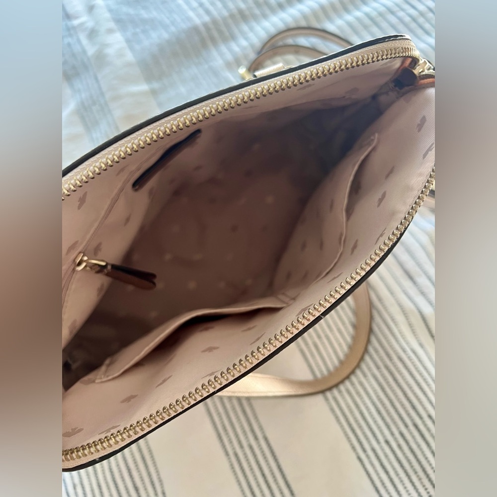 Kate Spade Maise Medium Dome Satchel, mtlcblush w/ detachable adjustable strap - Picture 7 of 9